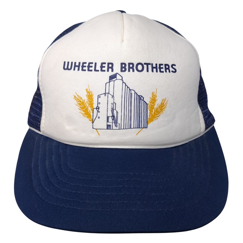 Wheeler Brothers Snapback Trucker Hat Blue OS Adjustable K-Studio Vintage